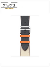 Load image into Gallery viewer, Black &amp; beige Leather Loop