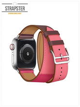 Load image into Gallery viewer, Pink &amp; purple Leather Strap